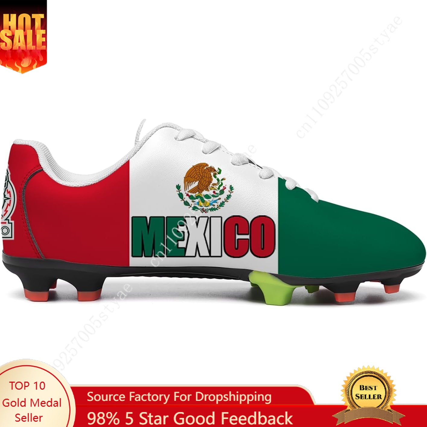 Oxford Lace Up Women - Meksika Bayrağı Meksika Futbol Ayakkabıları Erkek