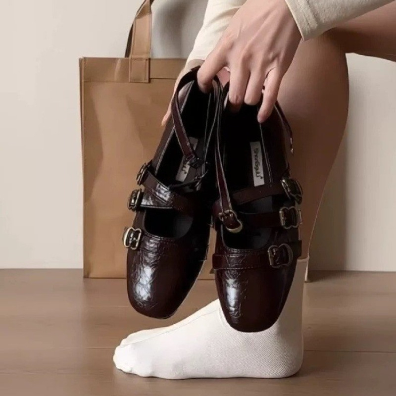 Mary Jane Shoes - 2025 Yeni Kare Ayak Yükseltilmiş İç