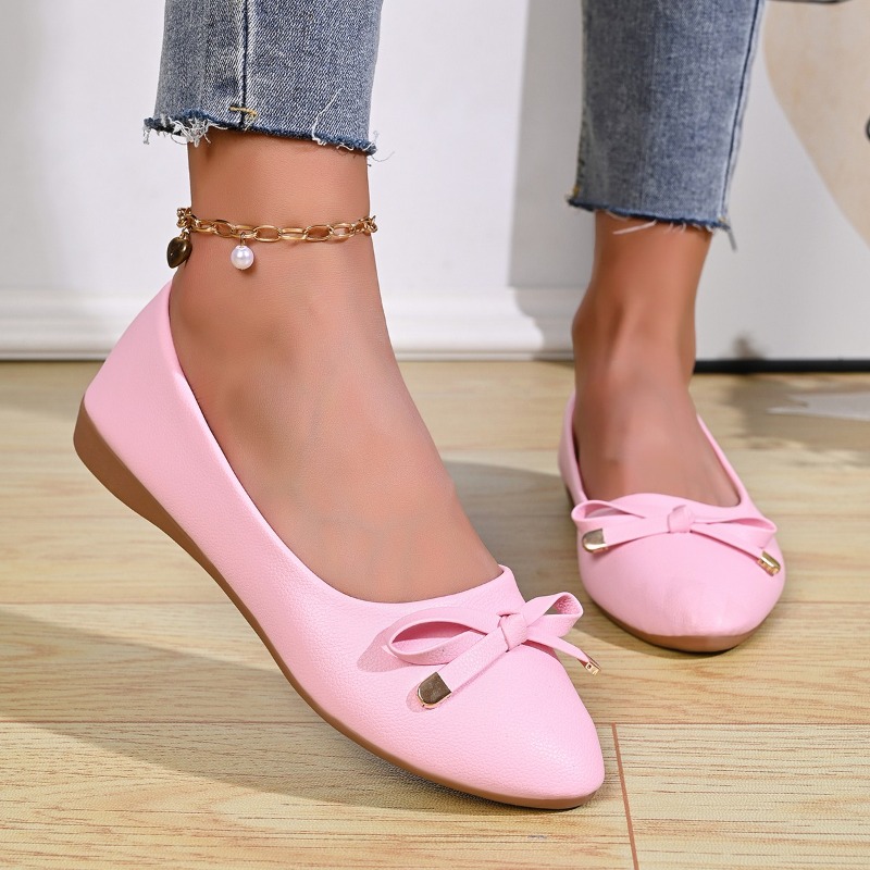 Shoes Women Pumps - Fiyonklu Sığ Ağızlı Yumuşak Tabanlı Rahat