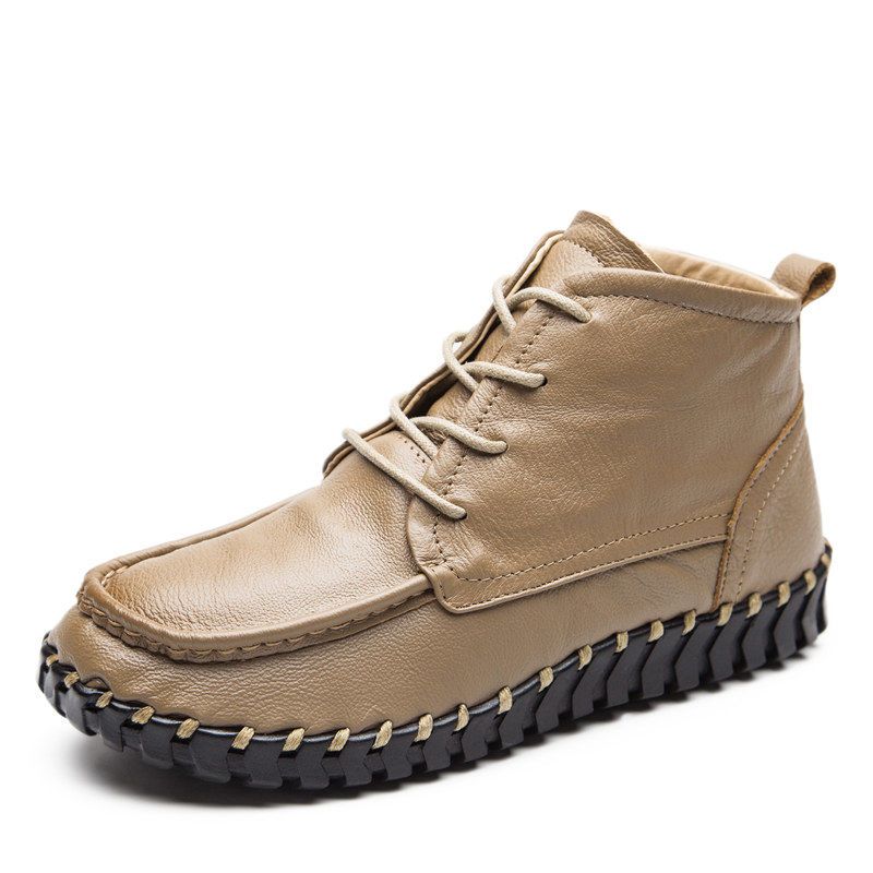 Gerçek deri çizmeler kadın son - Oxford Lace Up Women incelemesi ve fiyatı