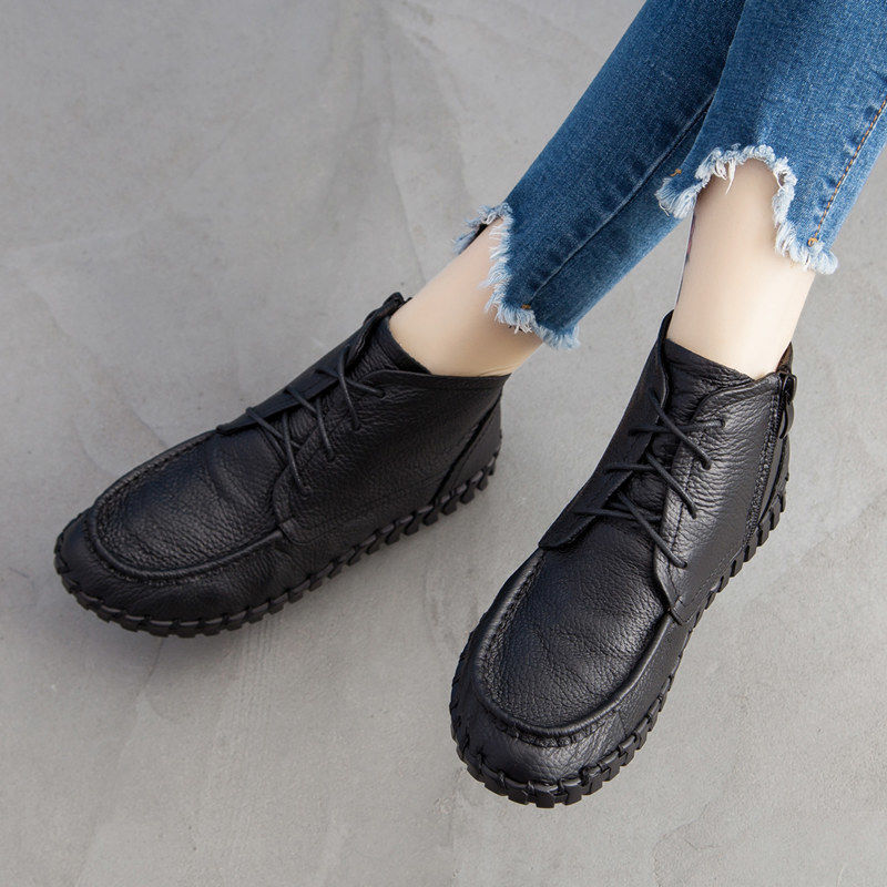 Gerçek deri çizmeler kadın son - Oxford Lace Up Women incelemesi ve fiyatı