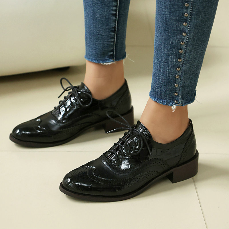 Kadın Taş Baskılı Brogue Oxfor - Oxford Lace Up Women incelemesi ve fiyatı
