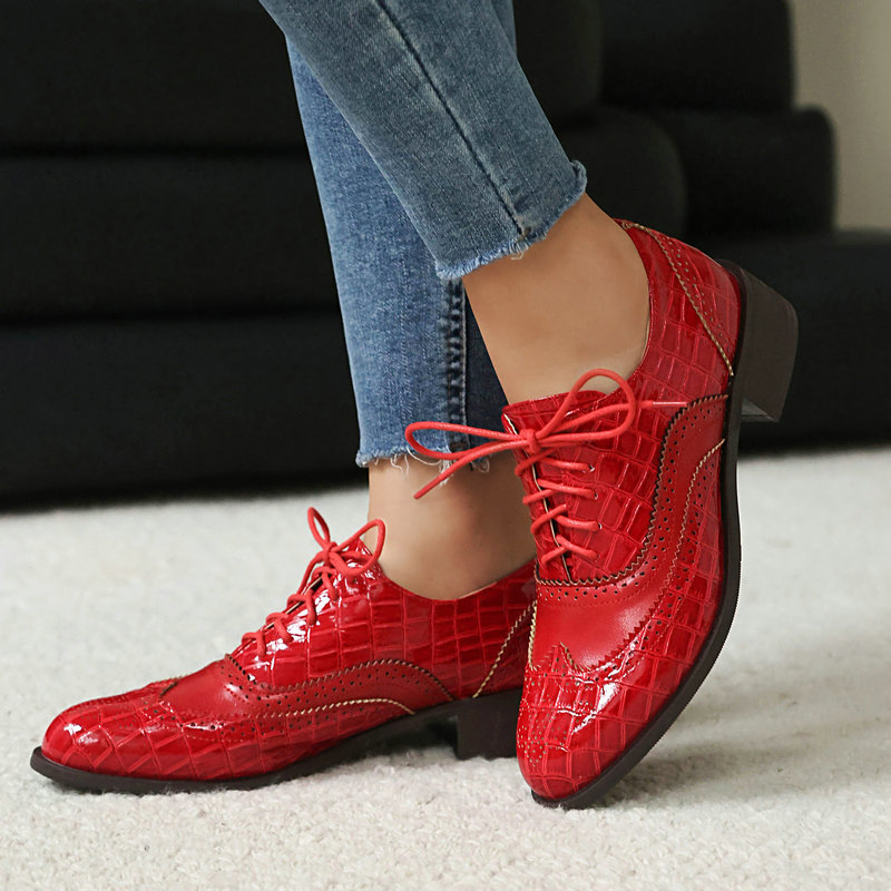 Kadın Taş Baskılı Brogue Oxfor - Oxford Lace Up Women incelemesi ve fiyatı
