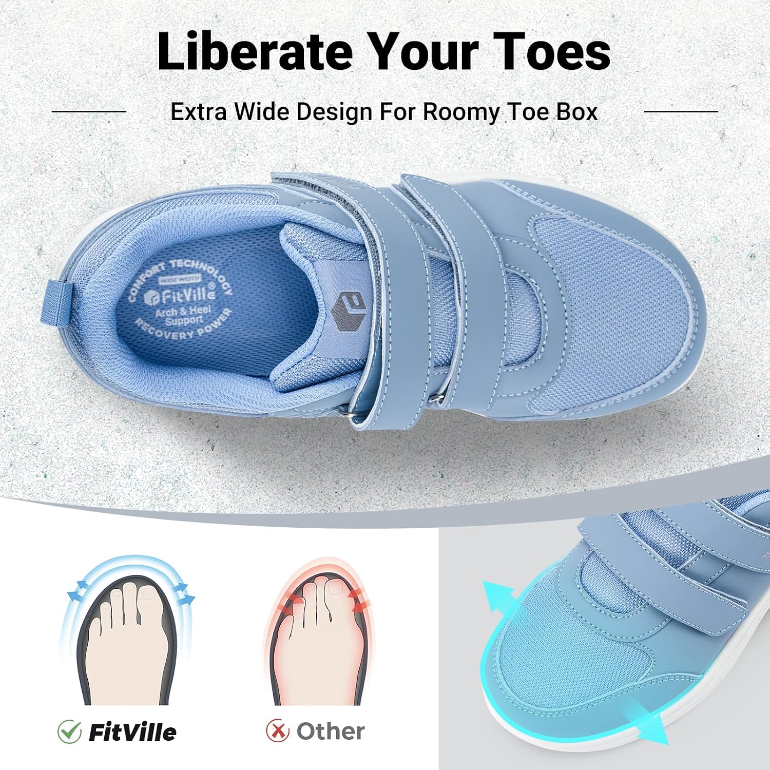 FitVille Kadın Geniş Kalıp Diy - Women'S Shoes For Wide Feet incelemesi ve fiyatı