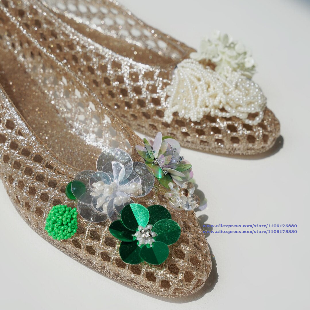 Simli Altın Rengi Oyuk Jöle Dü - Jelly Sandal Women incelemesi ve fiyatı
