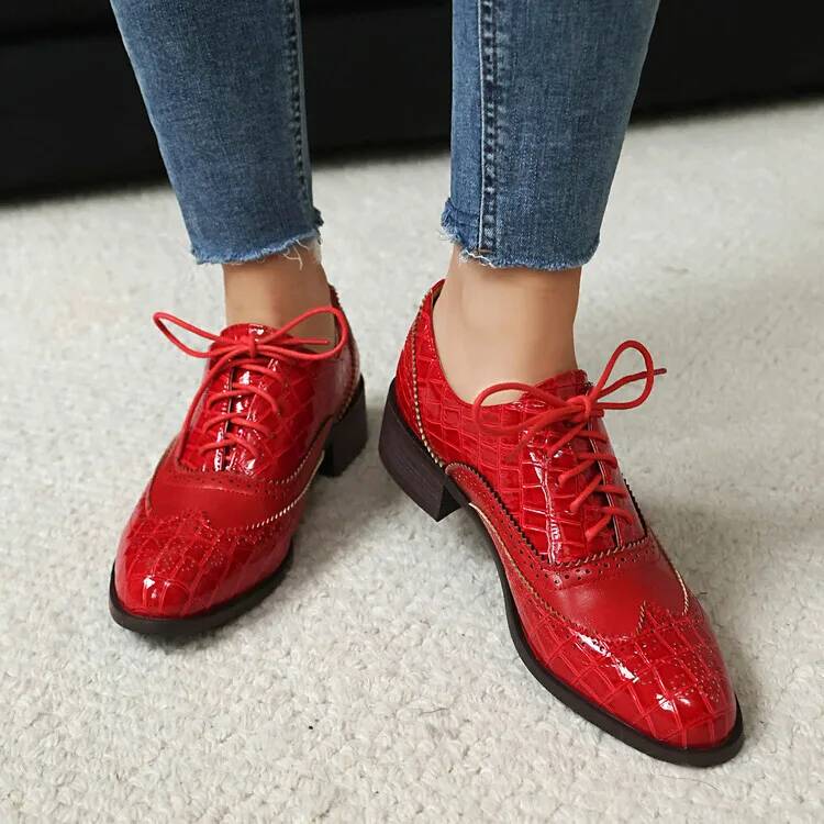 Bağcıklı Alçak Topuklu Kadın T - Oxford Lace Up Women incelemesi ve fiyatı