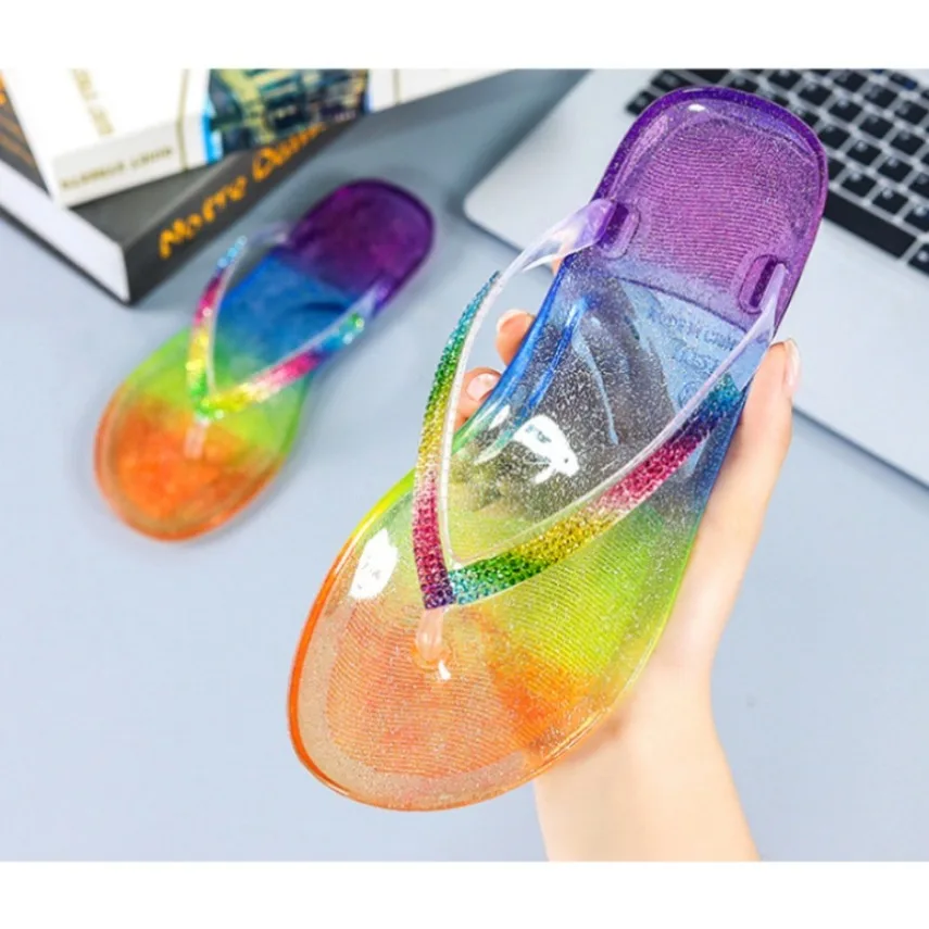Gökkuşağı Terlik Kadın Yaz Pla - Jelly Sandal Women incelemesi ve fiyatı