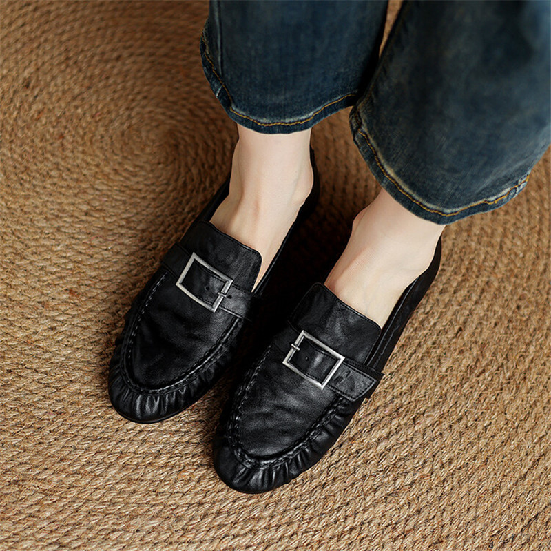 Yeni sonbahar hakiki deri kadı - Women'S Shoes Popular incelemesi ve fiyatı