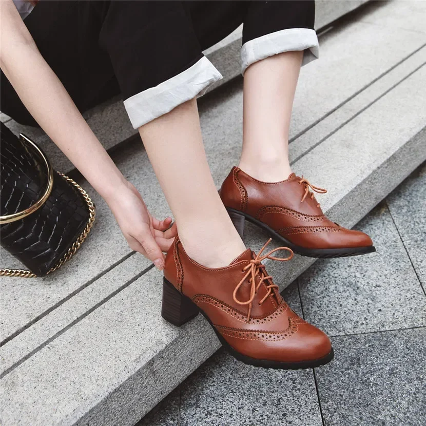 İngiliz Kadın Oxfords Yüksek B - Oxford Lace Up Women incelemesi ve fiyatı