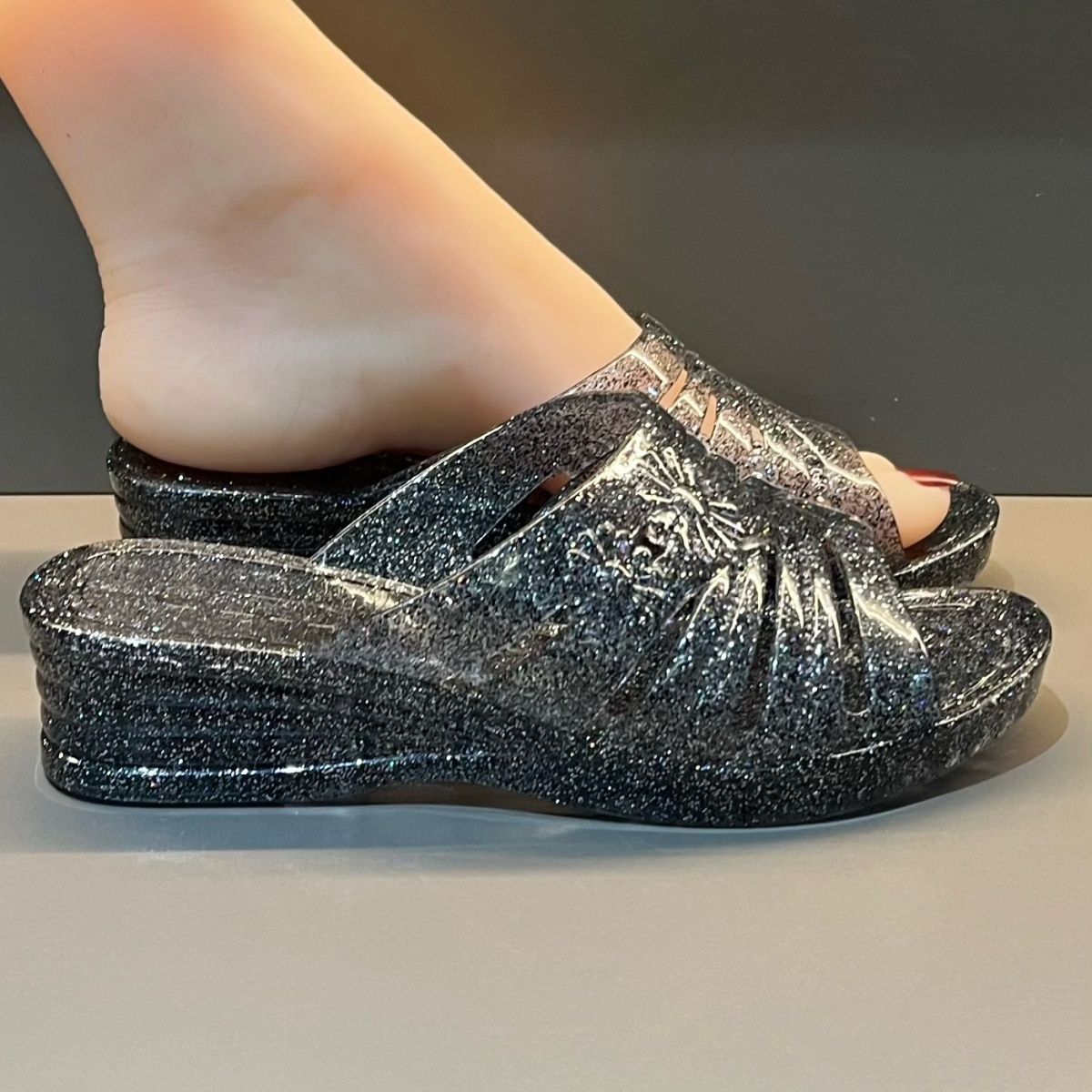 WFashion Mor Simli Jöle Dolgu  - Women Shoes Mules incelemesi ve fiyatı