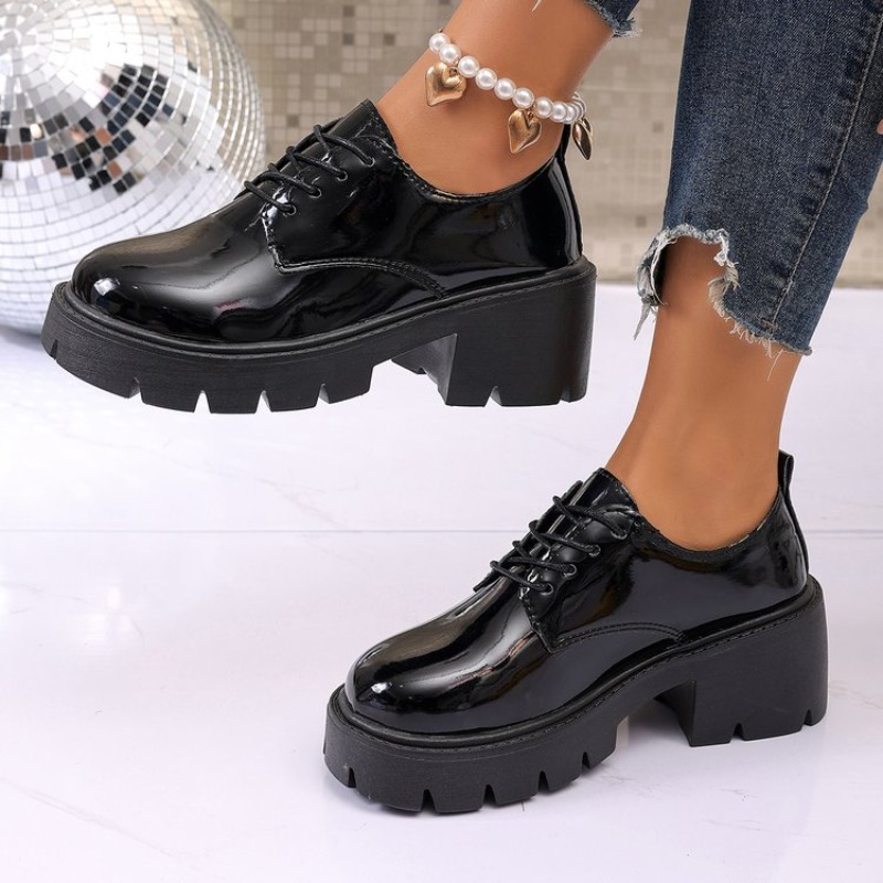 2026 Yeni Kadın Bahar Siyah Pl - Oxford Lace Up Women incelemesi ve fiyatı