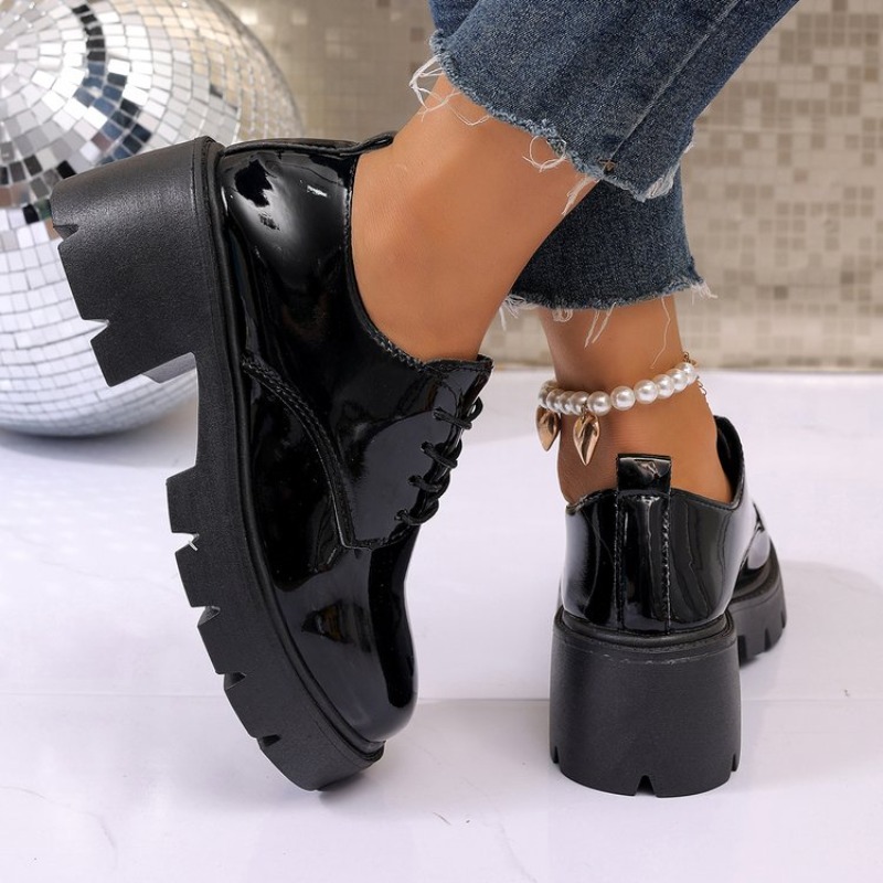 2026 Yeni Kadın Bahar Siyah Pl - Oxford Lace Up Women incelemesi ve fiyatı