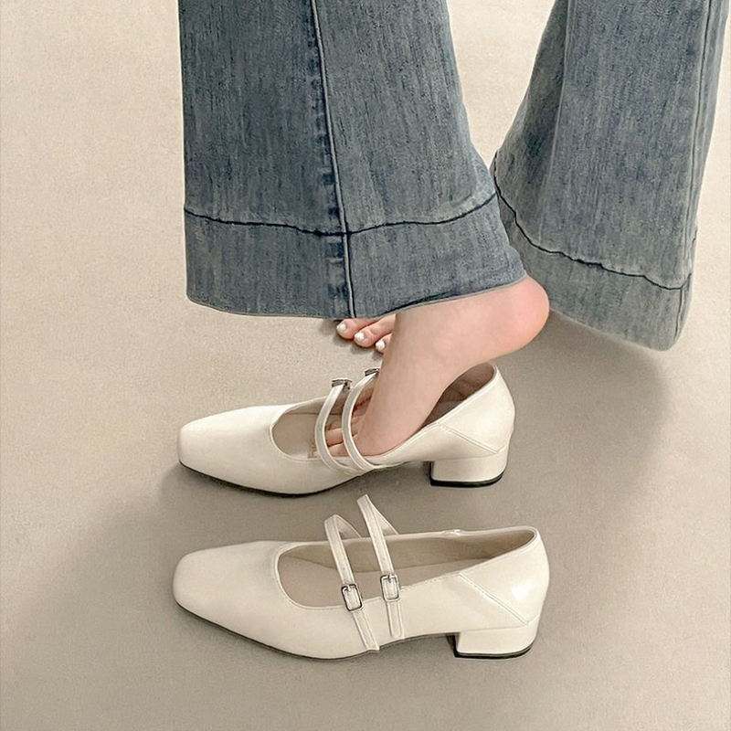 Kare Burunlu Düşük Topuklu Kad - Shoes Women Pumps incelemesi ve fiyatı