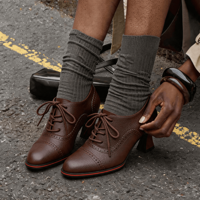 Kadın Suni Deri Brogue Oxford  - Oxford Lace Up Women incelemesi ve fiyatı