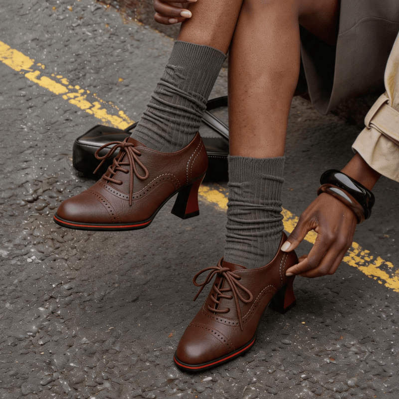 Kadın Suni Deri Brogue Oxford  - Oxford Lace Up Women incelemesi ve fiyatı