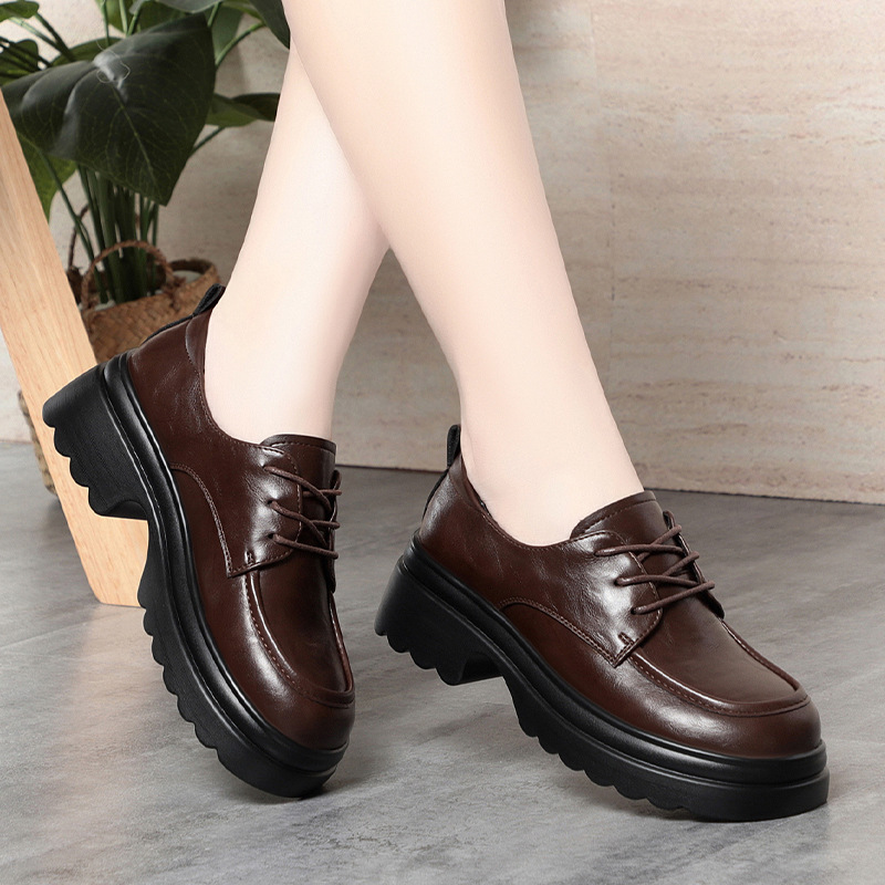 Kadınlar için 5cm Vintage Deri - Oxford Lace Up Women incelemesi ve fiyatı