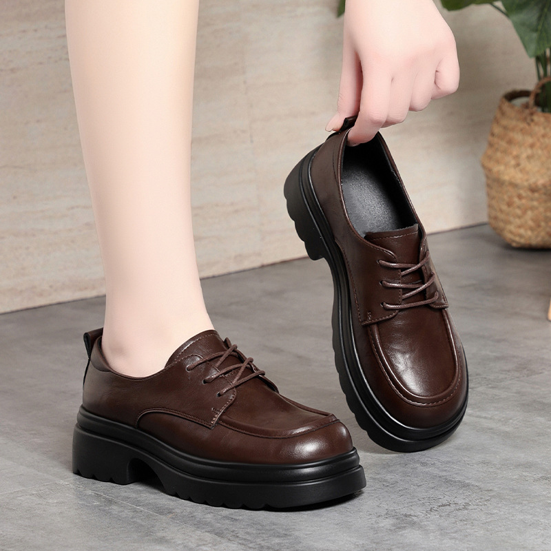 Kadınlar için 5cm Vintage Deri - Oxford Lace Up Women incelemesi ve fiyatı